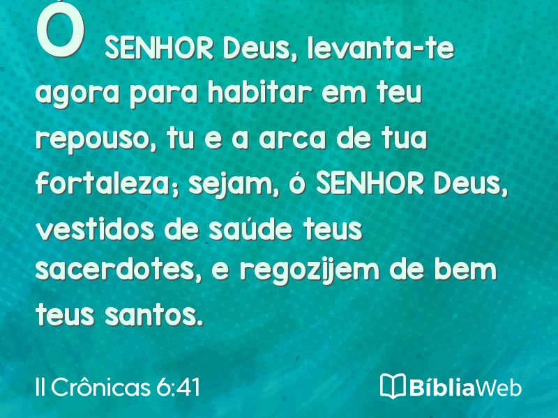 II Crônicas 6:41 em imagem para compartilhar