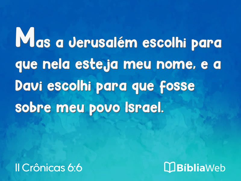 II Crônicas 6:6 em imagem para compartilhar