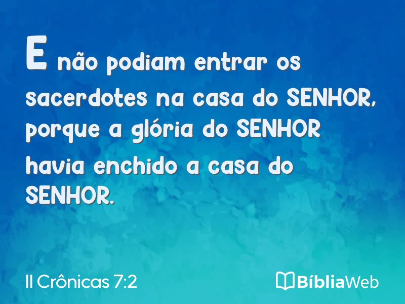 II Crônicas 7:2 em imagem para compartilhar