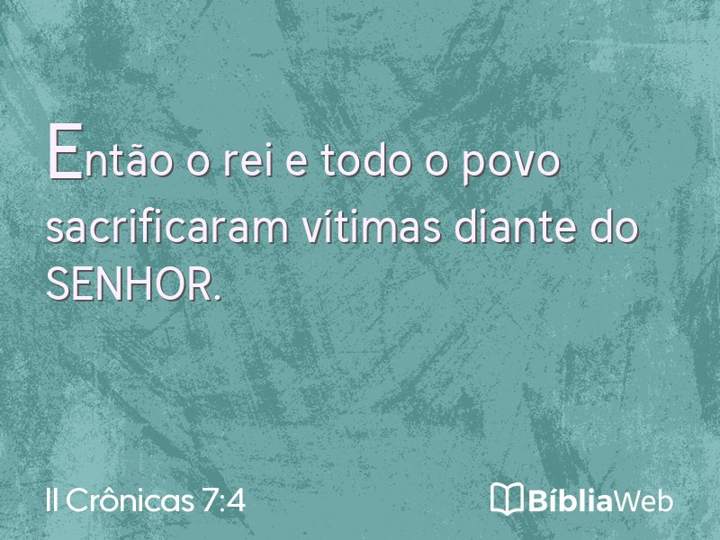 II Crônicas 7:4 em imagem para compartilhar