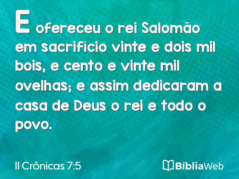II Crônicas 7:5 em imagem para compartilhar