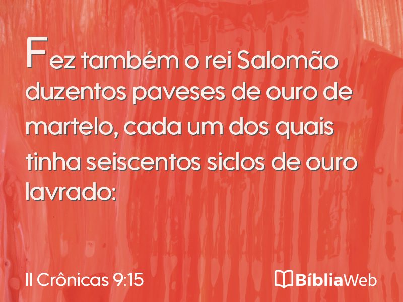 II Crônicas 9:15 em imagem para compartilhar