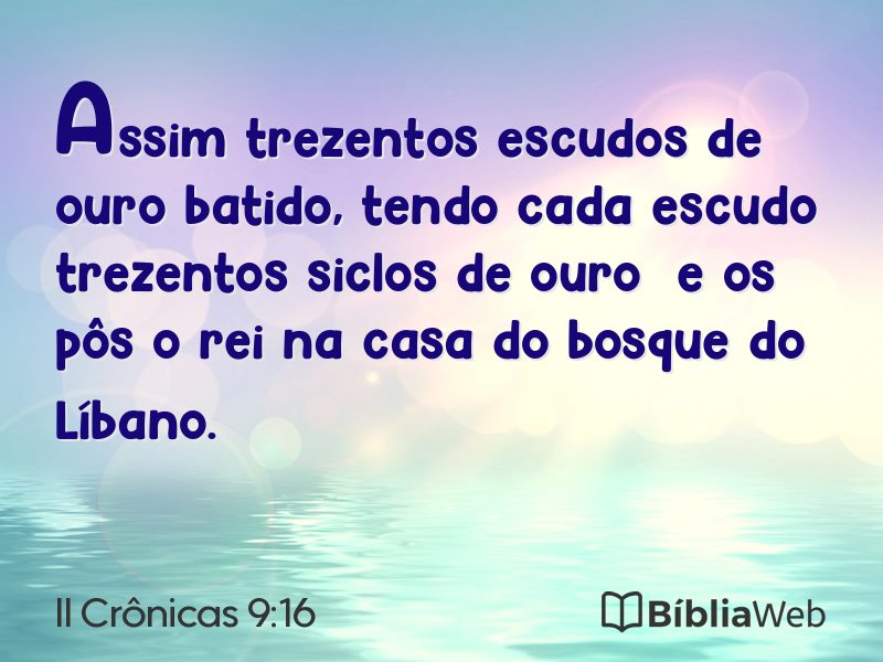 II Crônicas 9:16 em imagem para compartilhar