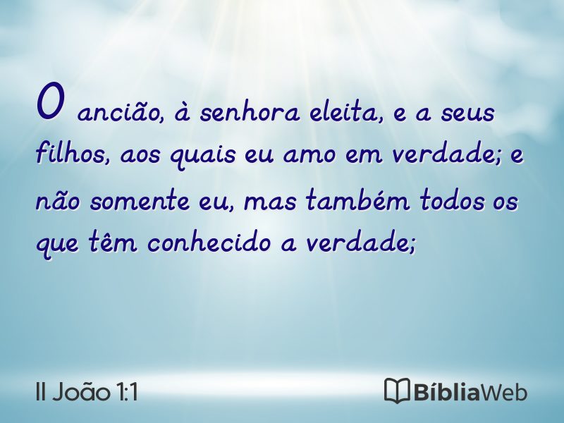 II João 1:1 em imagem para compartilhar