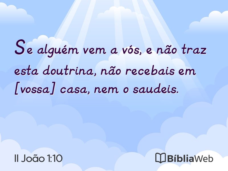 II João 1:10 em imagem para compartilhar