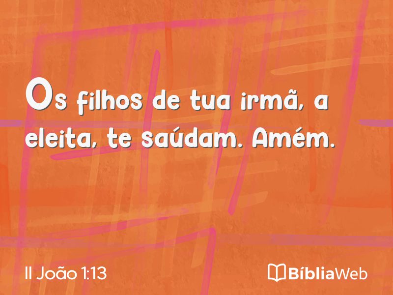 II João 1:13 em imagem para compartilhar