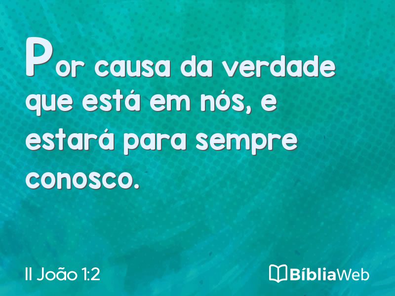 II João 1:2 em imagem para compartilhar