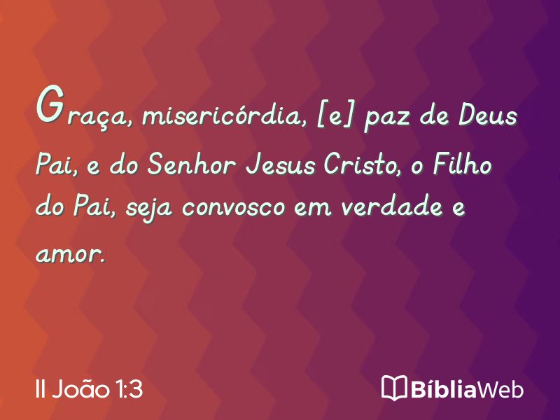II João 1:3 em imagem para compartilhar
