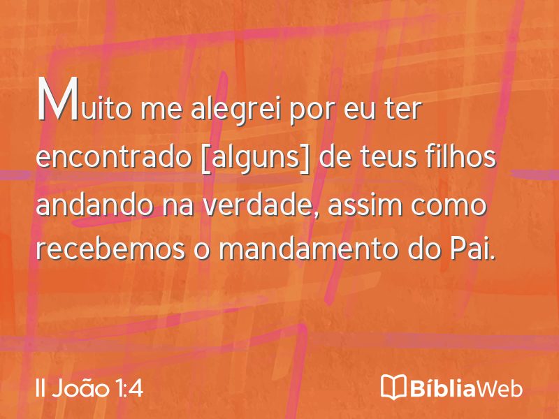 II João 1:4 em imagem para compartilhar