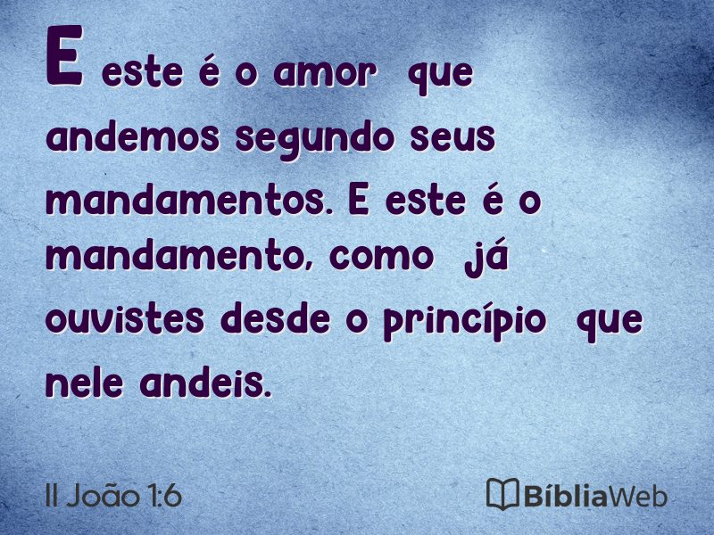 II João 1:6 em imagem para compartilhar