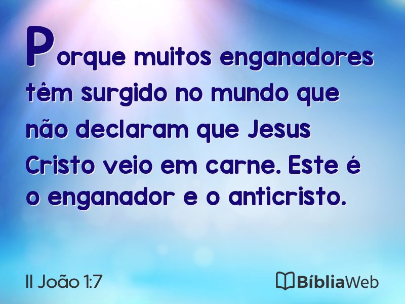 II João 1:7 em imagem para compartilhar