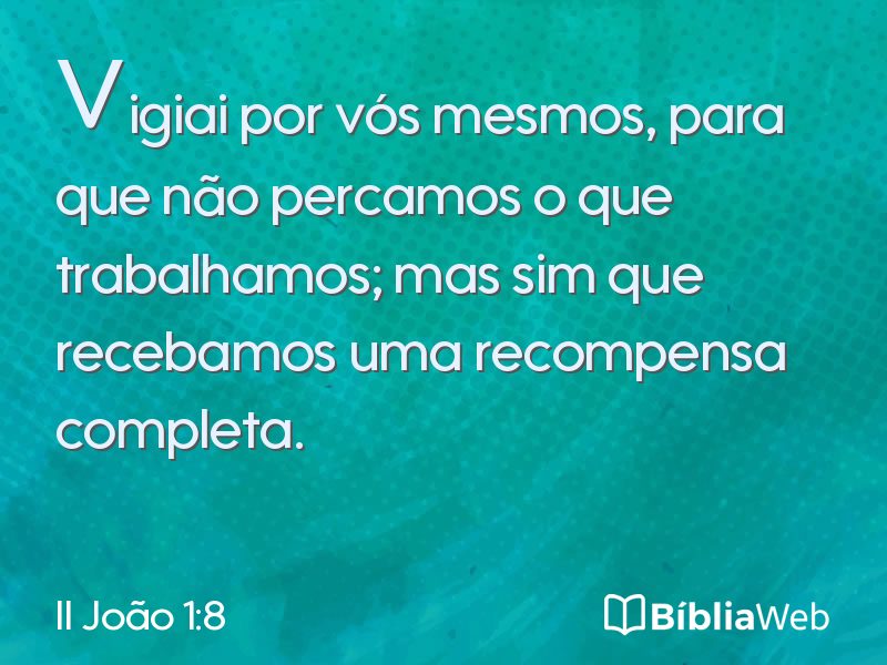 II João 1:8 em imagem para compartilhar