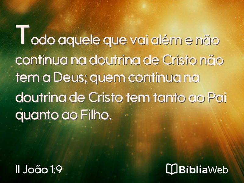 II João 1:9 em imagem para compartilhar