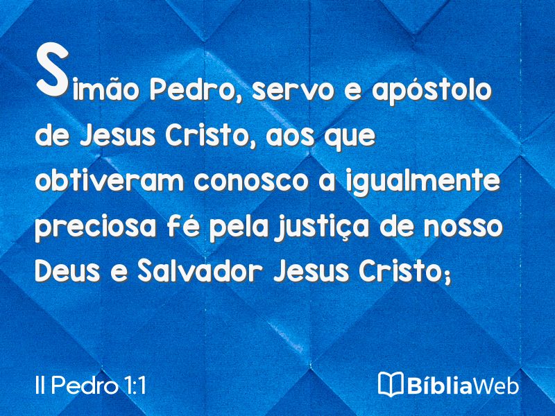 II Pedro 1:1 em imagem para compartilhar