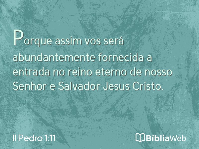 II Pedro 1:11 em imagem para compartilhar