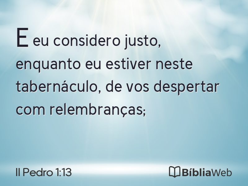 II Pedro 1:13 em imagem para compartilhar