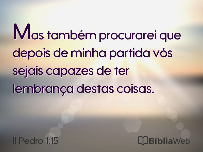 II Pedro 1:15 em imagem para compartilhar