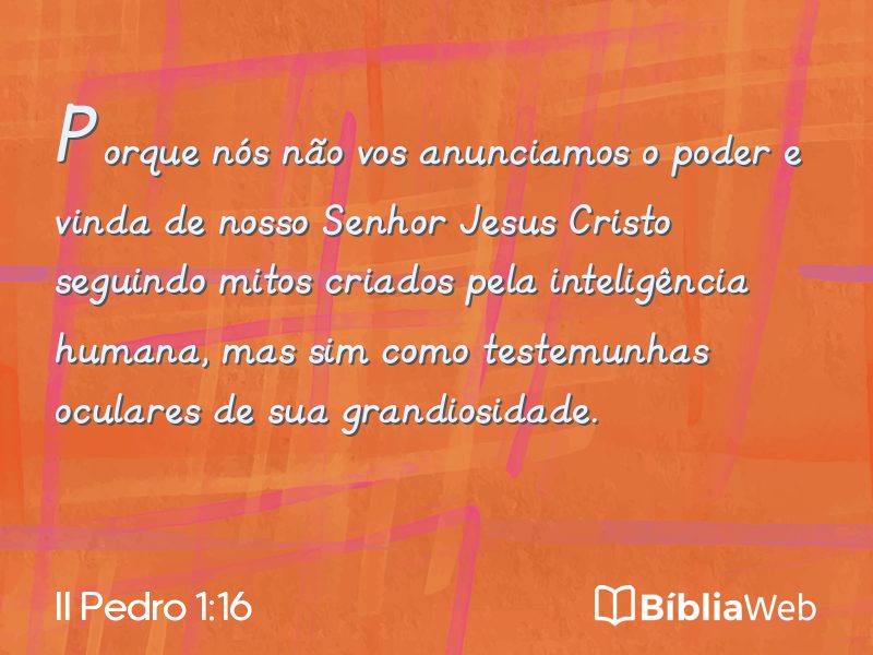 II Pedro 1:16 em imagem para compartilhar