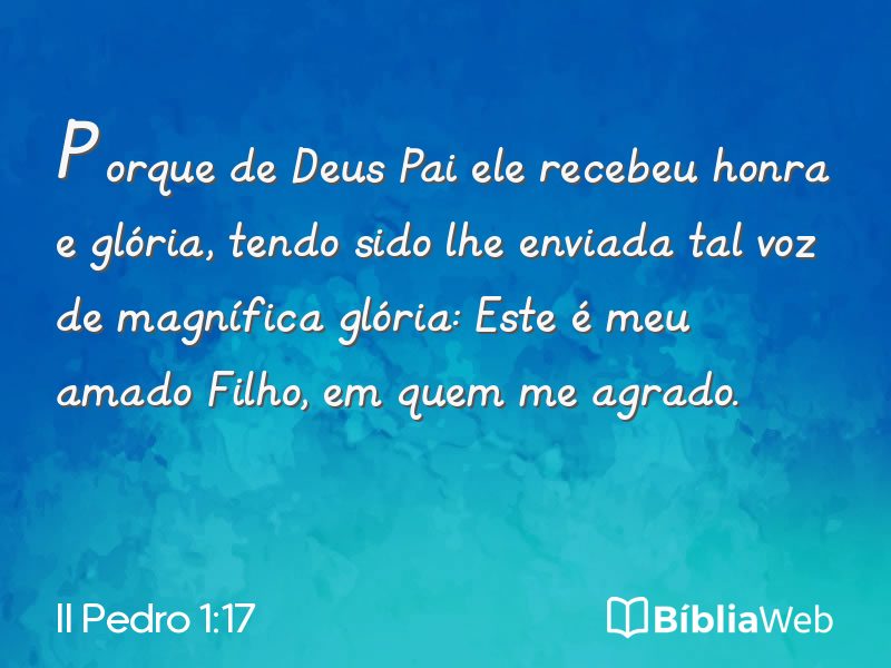 II Pedro 1:17 em imagem para compartilhar
