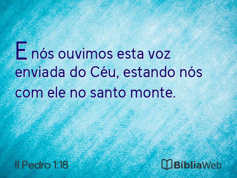 II Pedro 1:18 em imagem para compartilhar