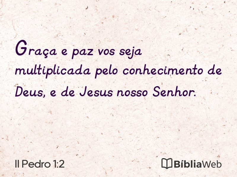 II Pedro 1:2 em imagem para compartilhar