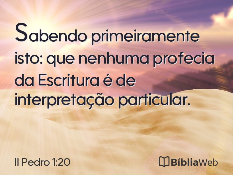 II Pedro 1:20 em imagem para compartilhar