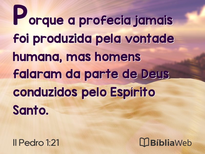 II Pedro 1:21 em imagem para compartilhar