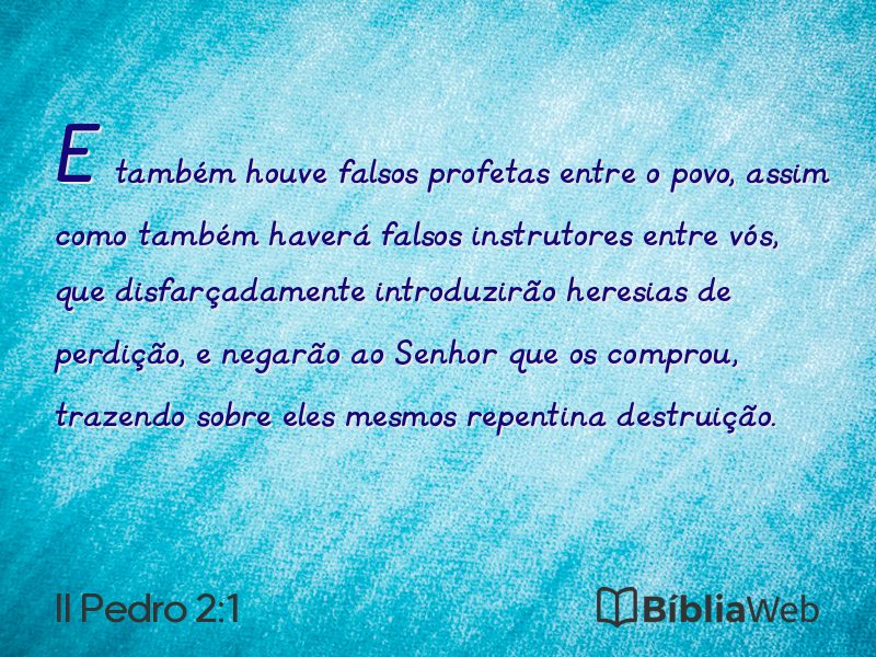II Pedro 2:1 em imagem para compartilhar