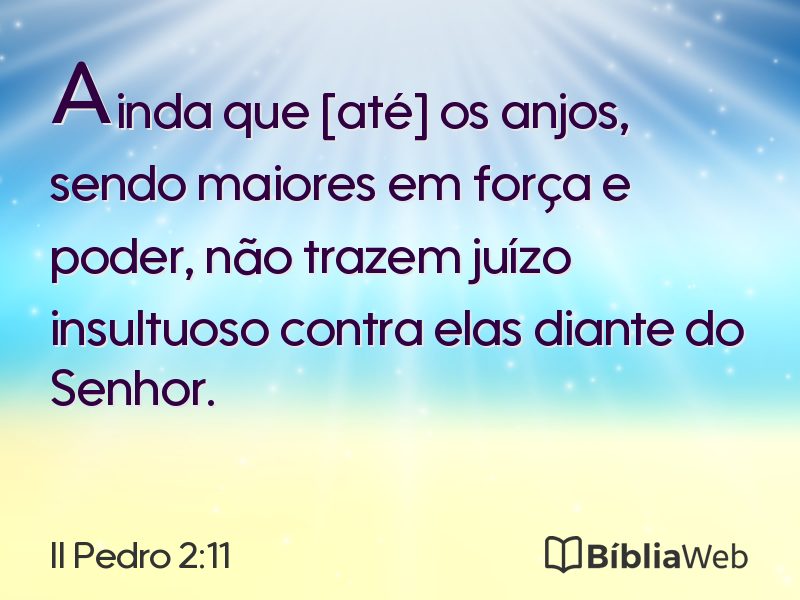 II Pedro 2:11 em imagem para compartilhar