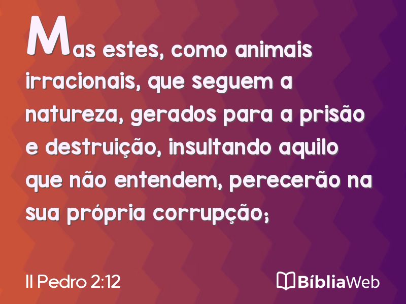 II Pedro 2:12 em imagem para compartilhar