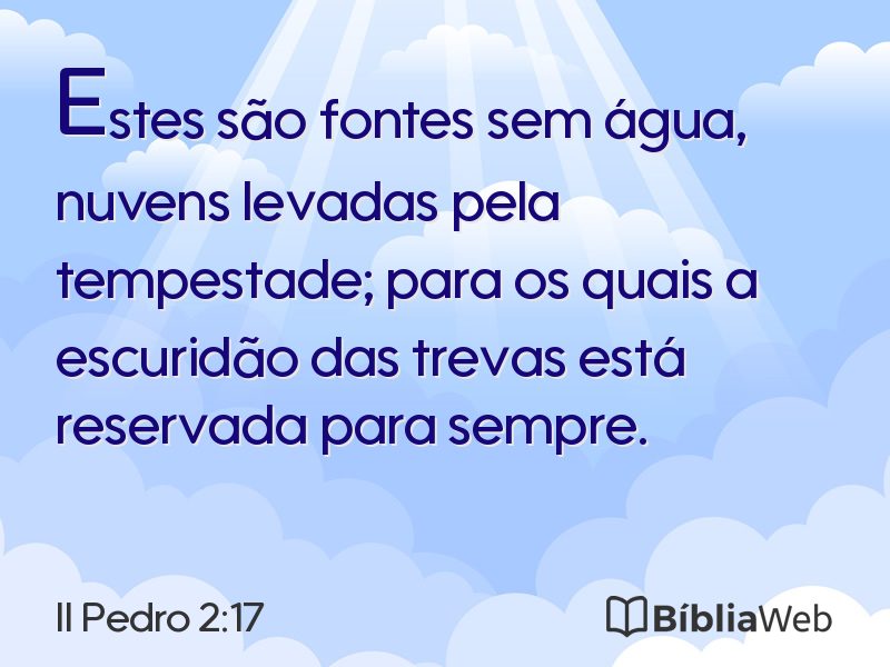 II Pedro 2:17 em imagem para compartilhar