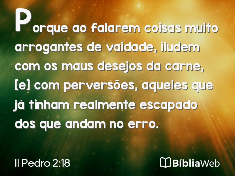 II Pedro 2:18 em imagem para compartilhar
