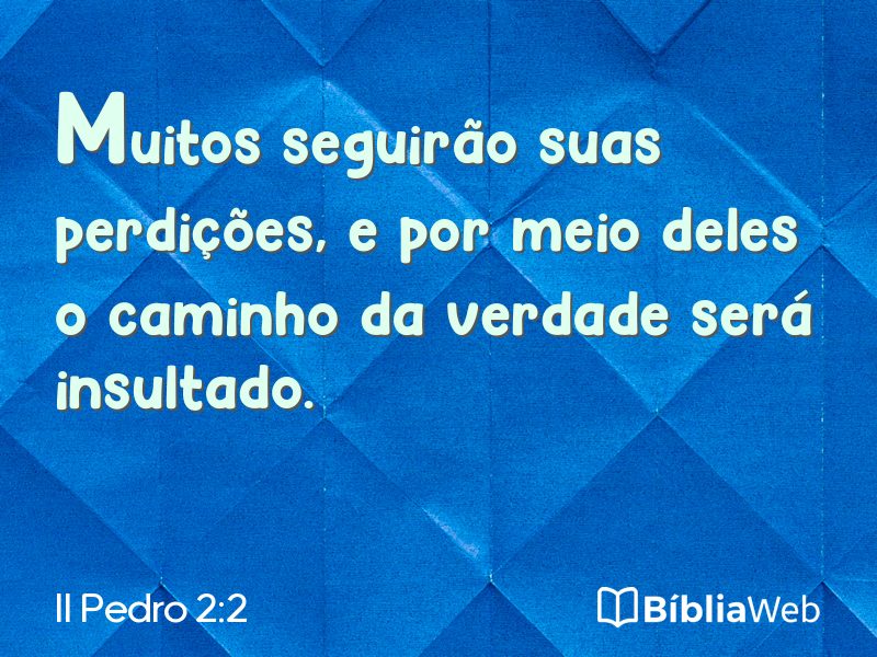 II Pedro 2:2 em imagem para compartilhar