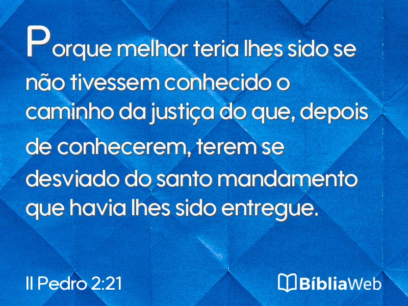 II Pedro 2:21 em imagem para compartilhar