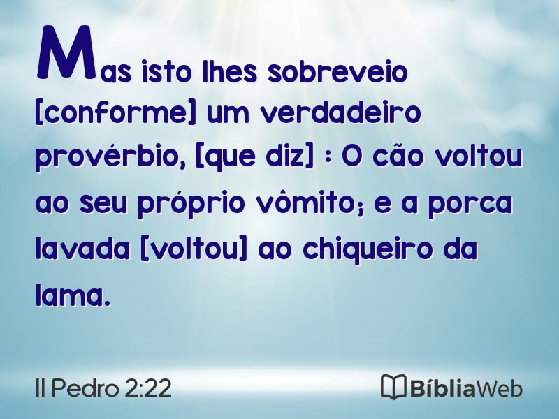 II Pedro 2:22 em imagem para compartilhar