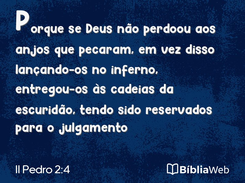 II Pedro 2:4 em imagem para compartilhar