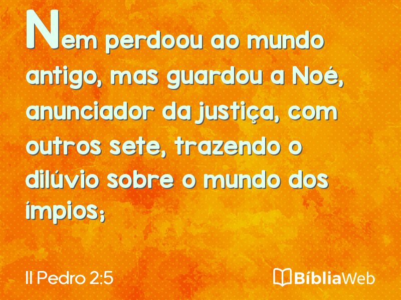 II Pedro 2:5 em imagem para compartilhar