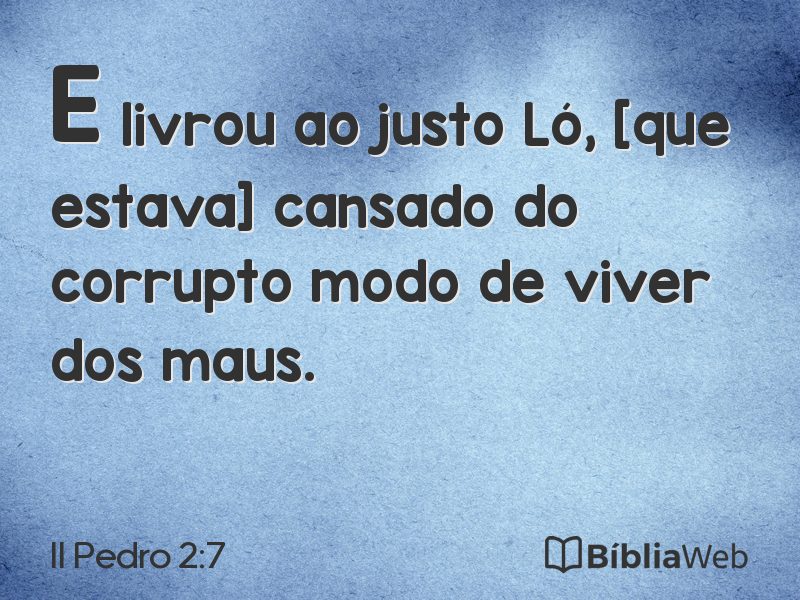 II Pedro 2:7 em imagem para compartilhar
