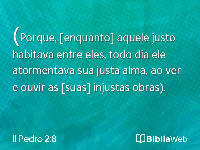 II Pedro 2:8 em imagem para compartilhar