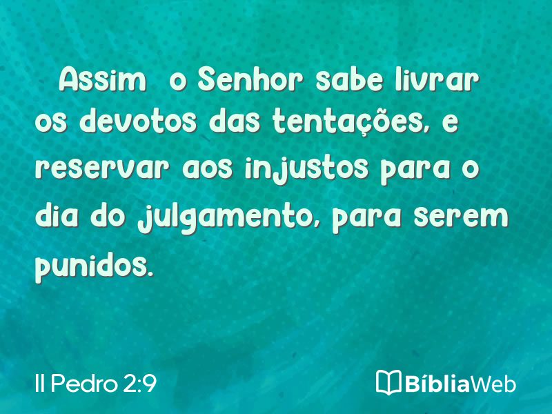 II Pedro 2:9 em imagem para compartilhar