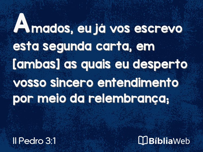 II Pedro 3:1 em imagem para compartilhar