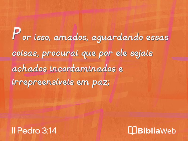 II Pedro 3:14 em imagem para compartilhar
