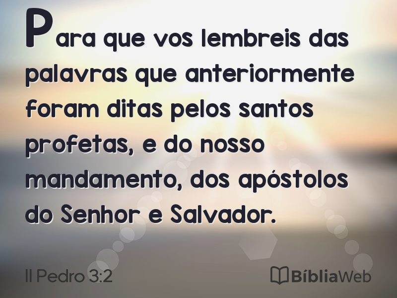 II Pedro 3:2 em imagem para compartilhar