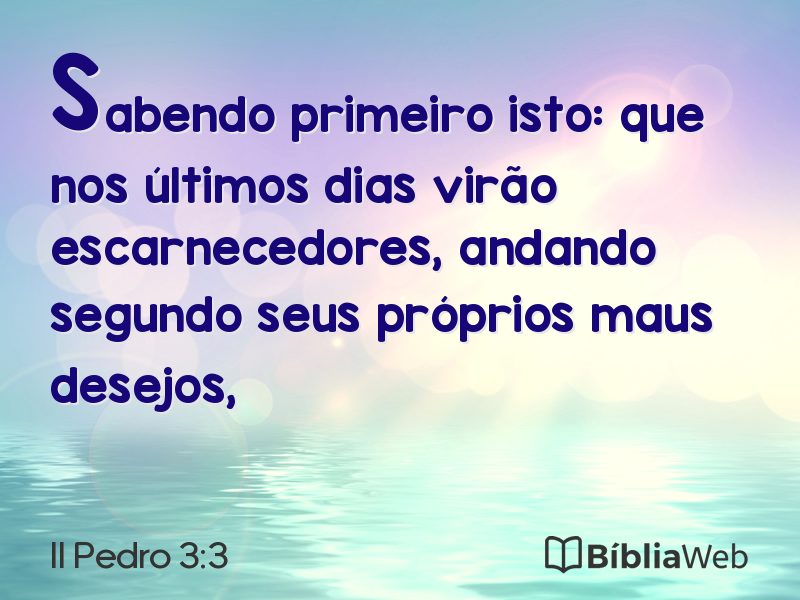 II Pedro 3:3 em imagem para compartilhar