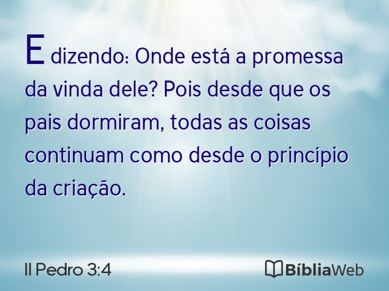 II Pedro 3:4 em imagem para compartilhar
