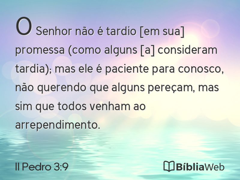 II Pedro 3:9 em imagem para compartilhar
