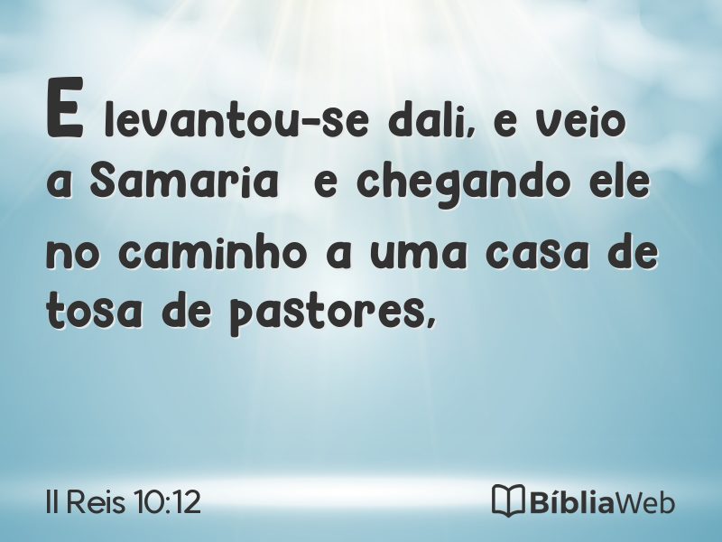 II Reis 10:12 em imagem para compartilhar