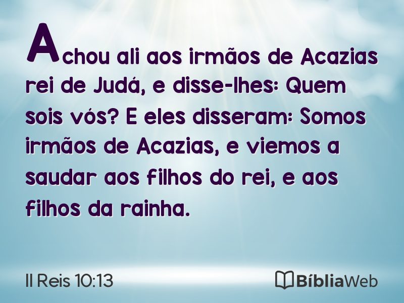 II Reis 10:13 em imagem para compartilhar