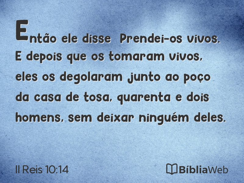 II Reis 10:14 em imagem para compartilhar