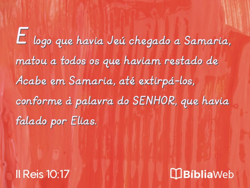 II Reis 10:17 em imagem para compartilhar